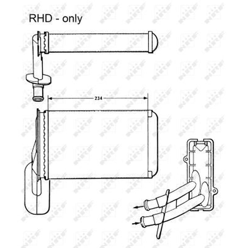 NRF Heater Matrix Core Heat Exchanger 58623