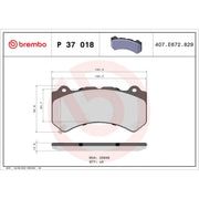Brembo 4 x Front Brake Pad Set P37018