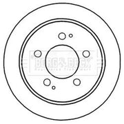 Borg & Beck 2 x Solid Rear Brake Discs BBD5169