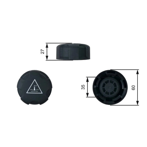 Gates Coolant Expansion Tank Cap Front RC247
