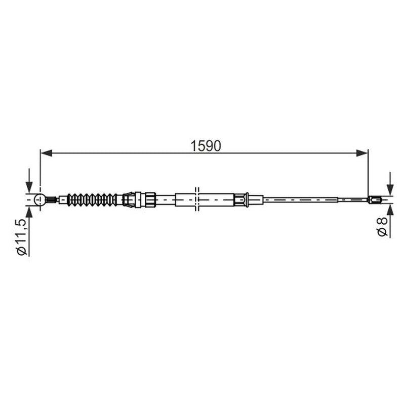 Bosch Handbrake Cable Right Rear 1 987 482 265