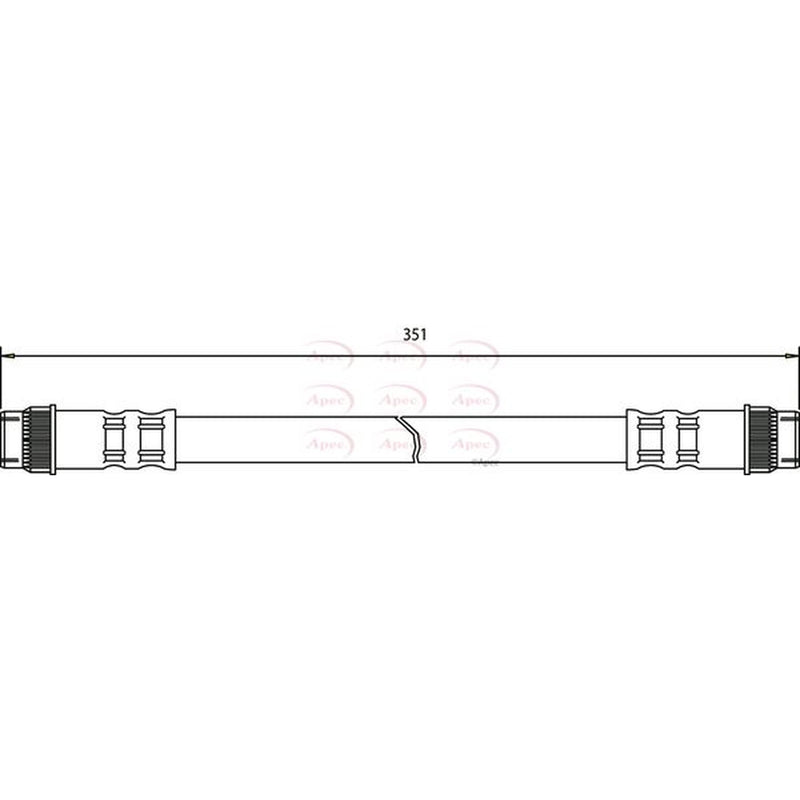 Apec Brake Hydraulic Hose Line Rear Right HOS3669