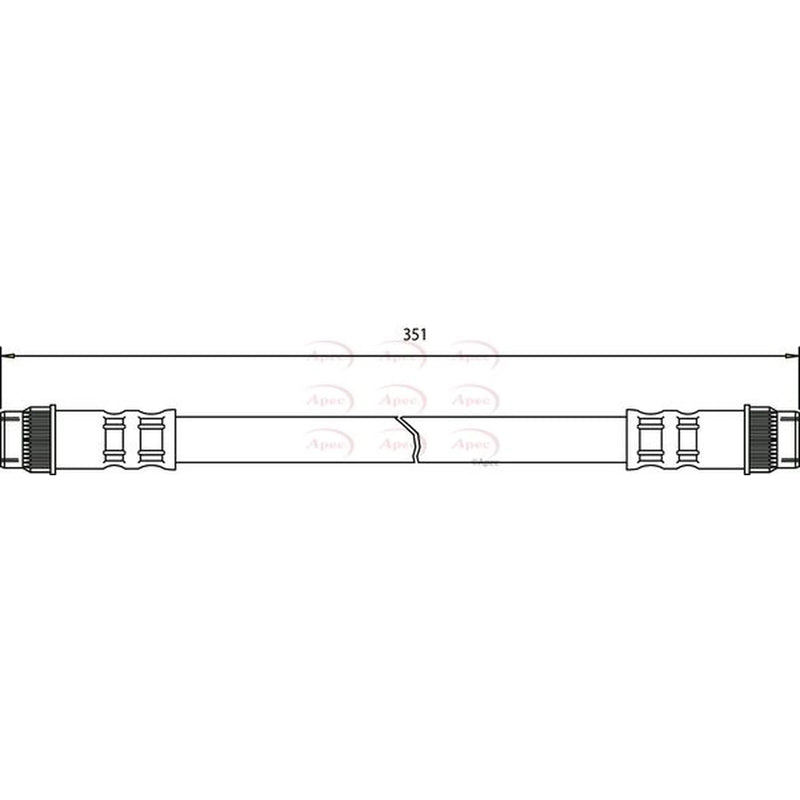 Apec Brake Hydraulic Hose Line Rear Right HOS3669