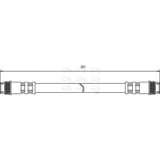 Apec Brake Hydraulic Hose Line Rear Right HOS3669