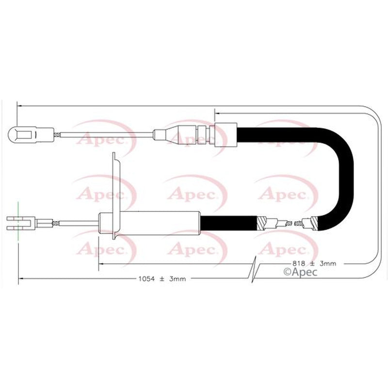 Apec Handbrake Cable Left Rear CAB1583