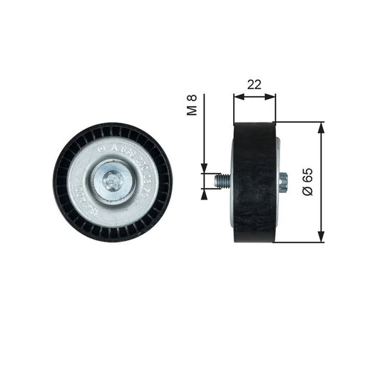 Gates V-Ribbed Belt Deflection/Guide Pulley T36734