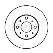 Borg & Beck 2 x Vented Front Brake Discs BBD4332