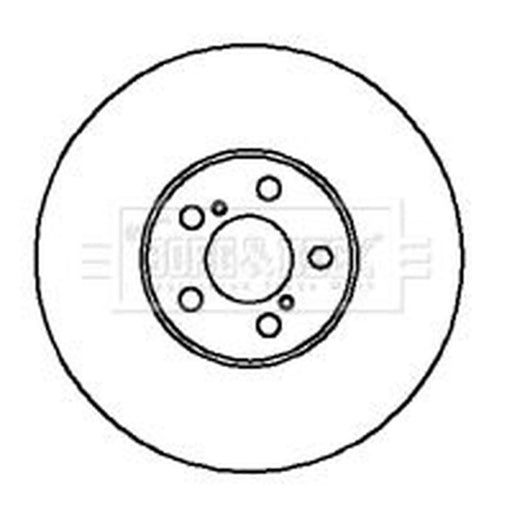 Borg & Beck 2 x Vented Front Brake Discs BBD5034