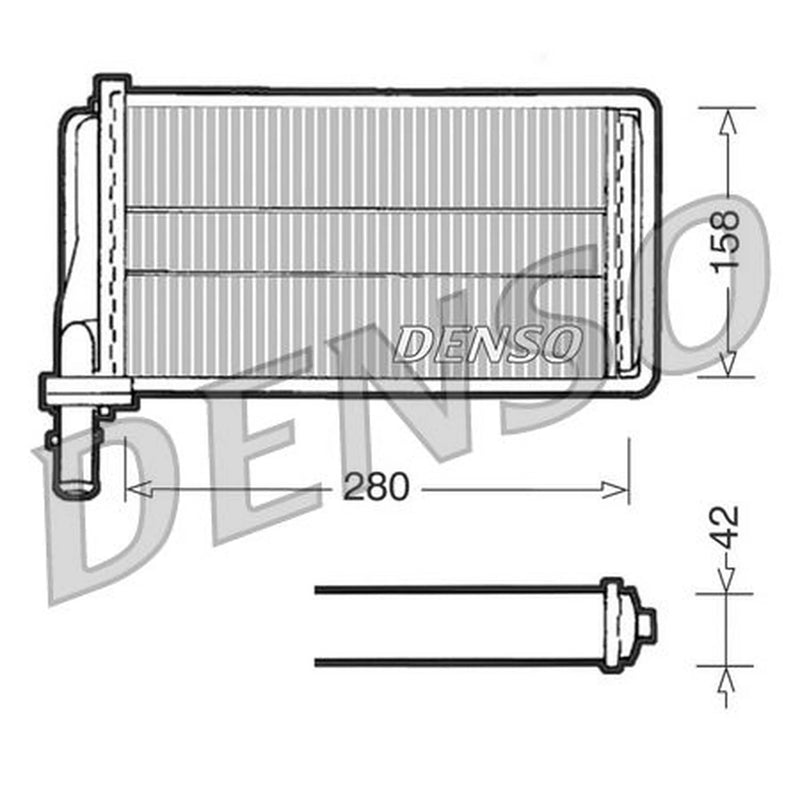 Denso Heater Matrix Core Heat Exchanger DRR01001