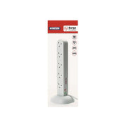 Status International® Surge Protected Tower Multi Plug Extension 240V 10-Gang