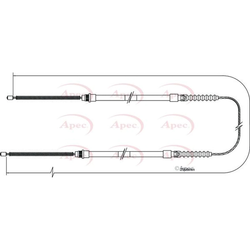Apec Handbrake Cable Left Rear CAB1105