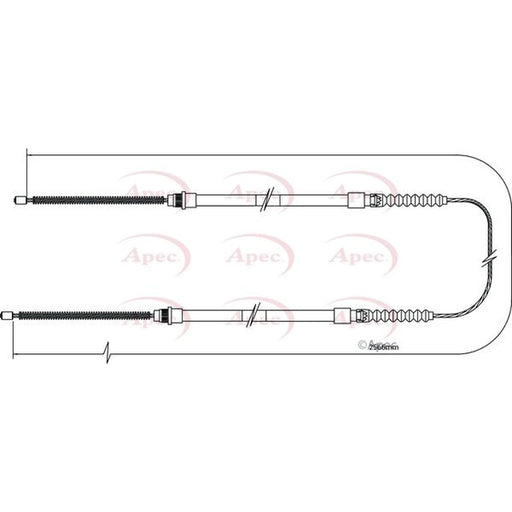 Apec Handbrake Cable Left Rear CAB1105