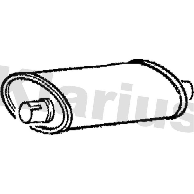 Klarius Box With Tail Pipe Rear VO186G