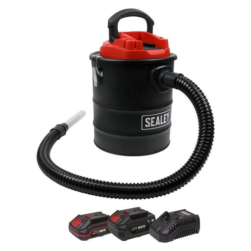 Sealey Handheld Ash Vacuum Cleaner 20V SV20 Series 15L Kit 2 Batteries Sealey  - Town Parts