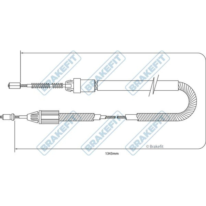 Apec Handbrake Cable Right Rear BBC3358