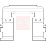 Apec Brake Pad Accessory Fitting Kit Front KIT1141