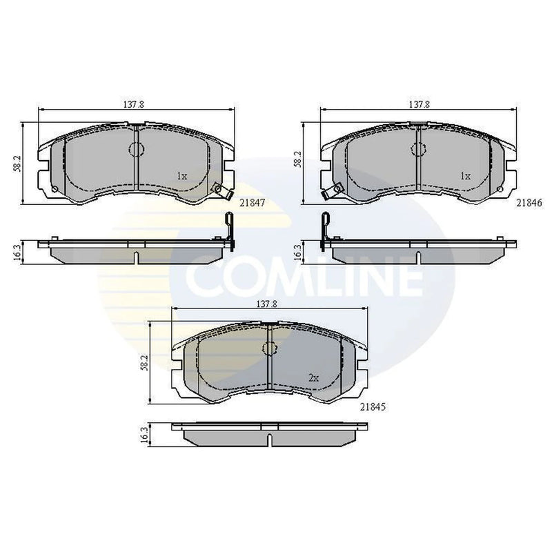 Comline 4 x Front Brake Pad Set CBP3229