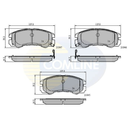 Comline 4 x Front Brake Pad Set CBP3229
