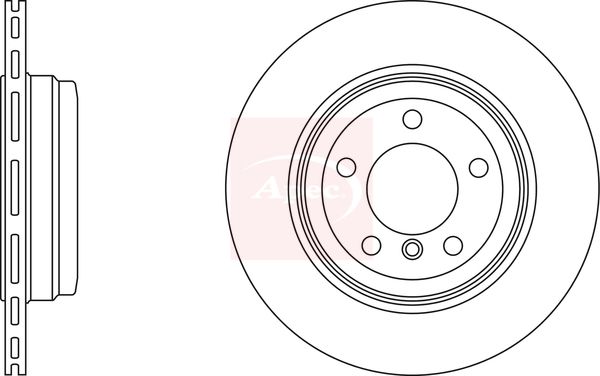 Apec 2 x Brake Disc Set Vented