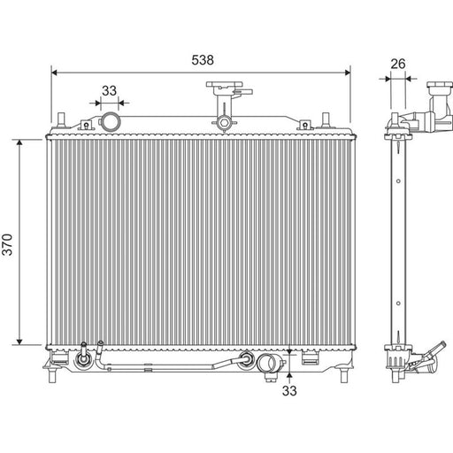Valeo Engine Radiator 701415