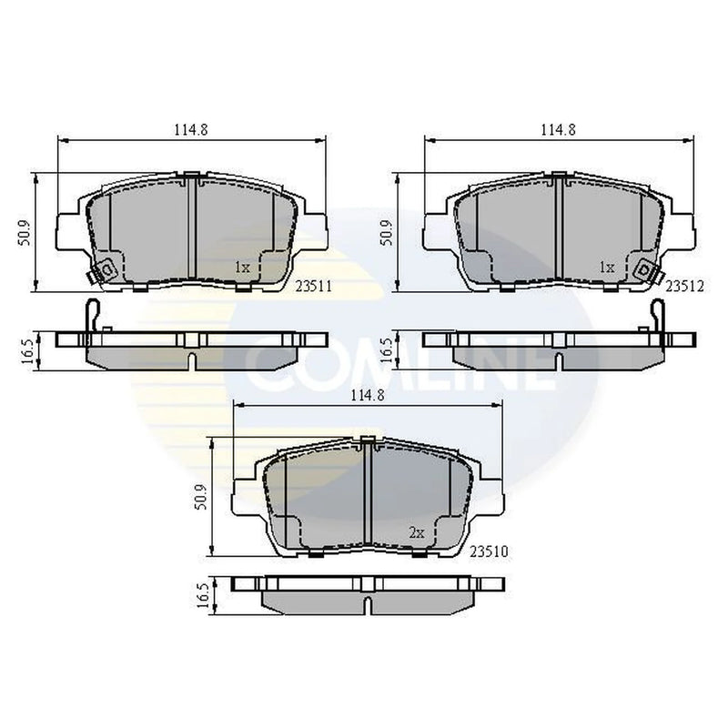 Comline 4 x Front Brake Pad Set CBP3901
