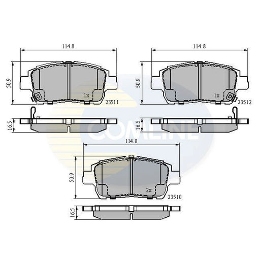 Comline 4 x Front Brake Pad Set CBP3901