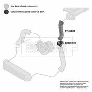 Borg & Beck Intercooler Turbo Charge Air Hose BTH1207