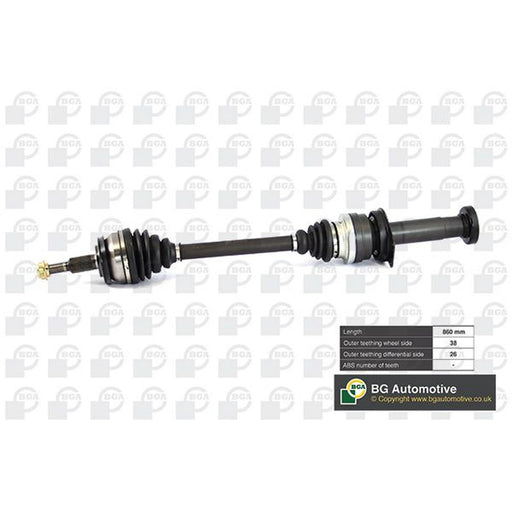 BGA CV Drive Shaft Driveshaft Front Right DS9639R