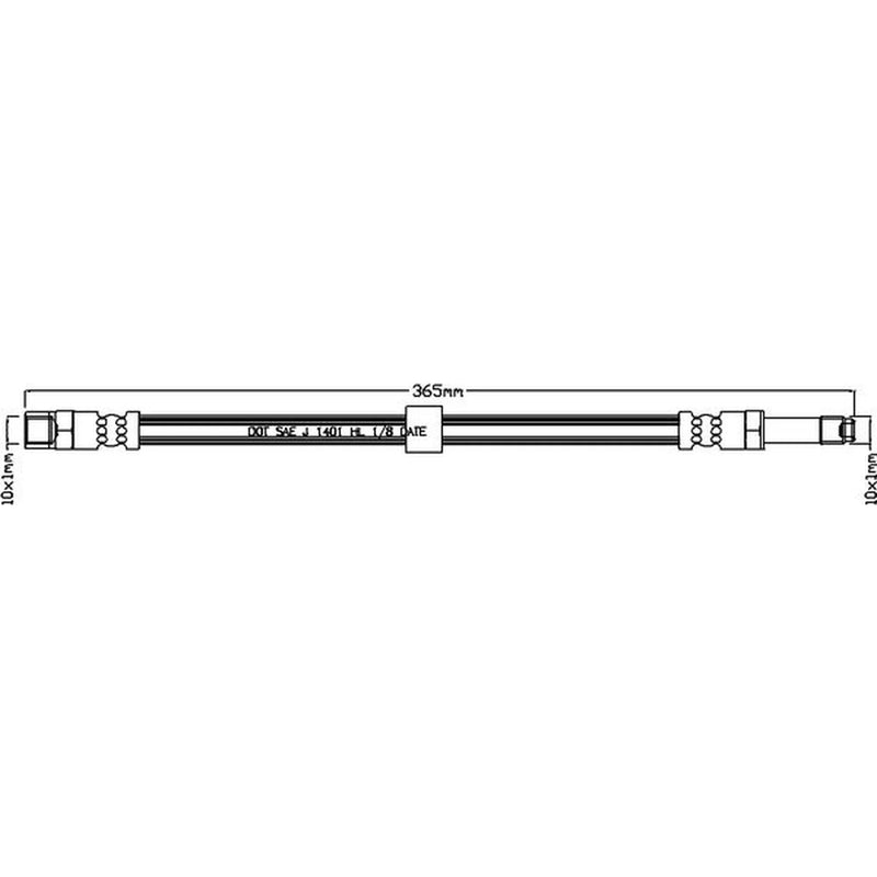 Abtex Brake Hydraulic Hose Line Front ABH1243