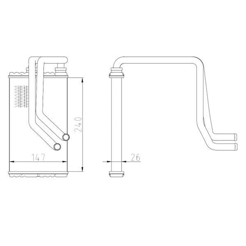 NRF Heater Matrix Core Heat Exchanger 54387