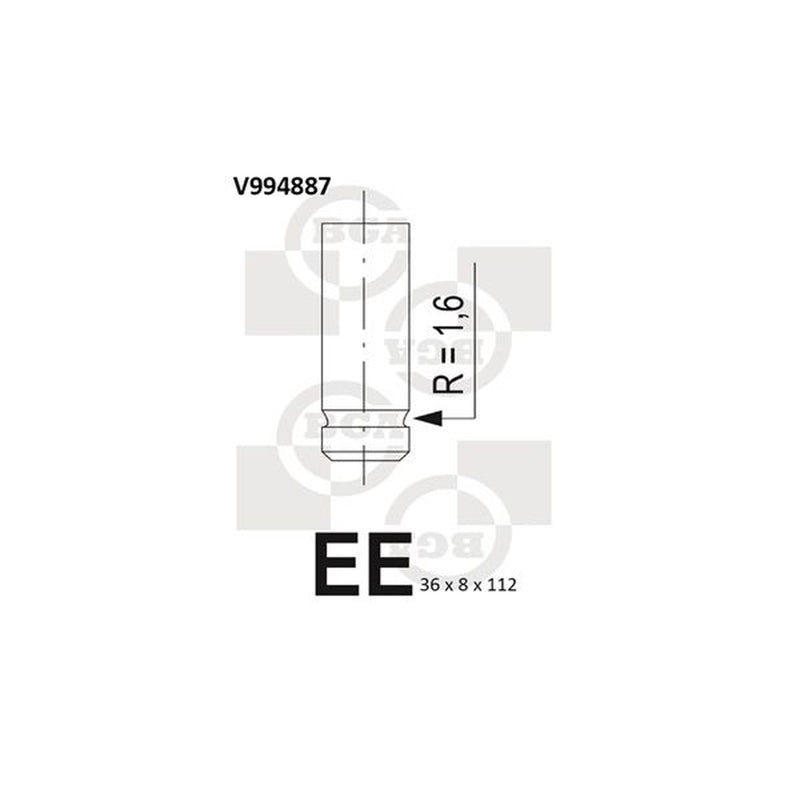 BGA Engine Exhaust Valve 35mm Head V994887