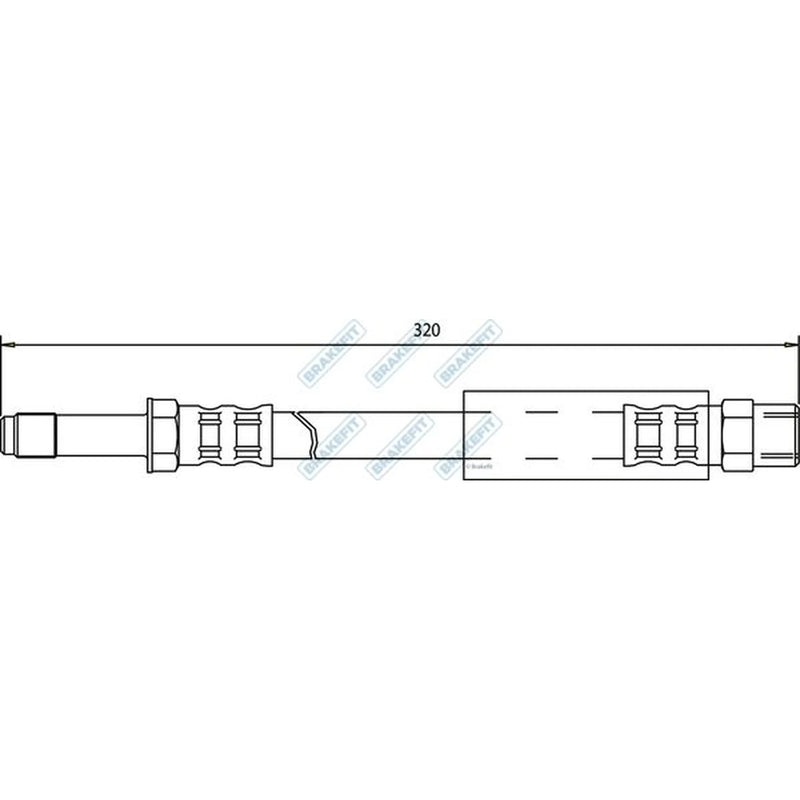 Apec Brake Hydraulic Hose Line Rear BHO4079
