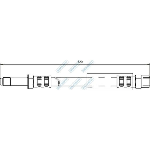 Apec Brake Hydraulic Hose Line Rear BHO4079