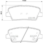 Brembo 4 x Rear Brake Pad Set P30105