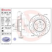 Brembo Xtra 2 x Perforated Rear Brake Discs 08.A612.4X