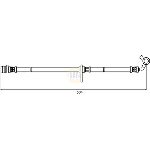 NAPA Brake Hydraulic Hose Line Rear NBH1336