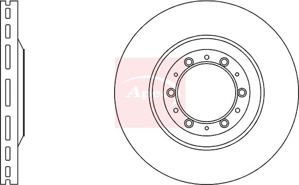 Apec 2 x Brake Disc Set Vented
