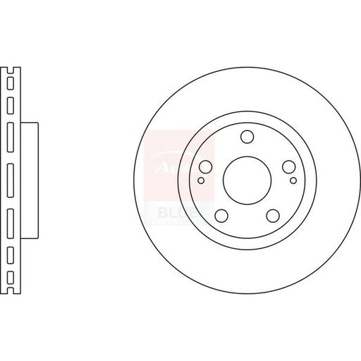 Apec 2 x Vented Front Brake Discs SDK6171
