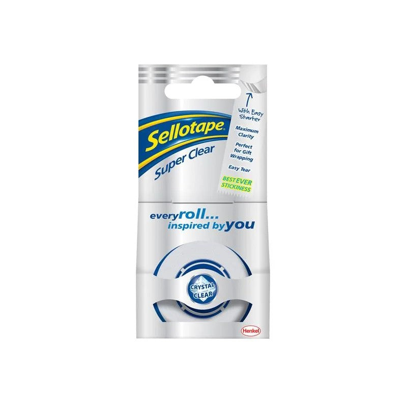Sellotape Super Clear Sticky Tape - 1 Roll 18mm x 25m - 2996733