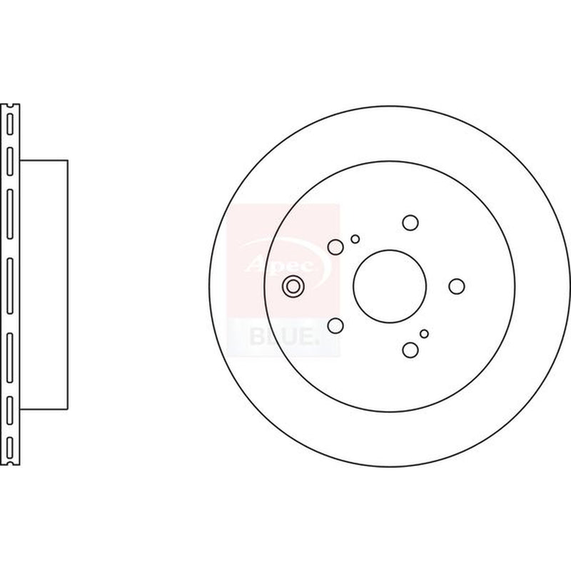 Apec 2 x Vented Rear Brake Discs SDK6670