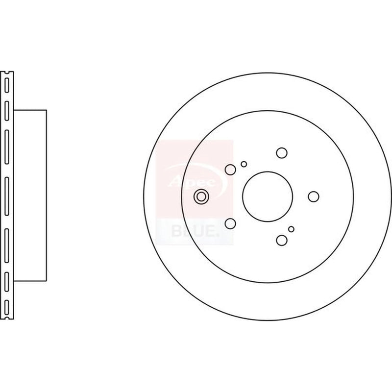 Apec 2 x Vented Rear Brake Discs SDK6670