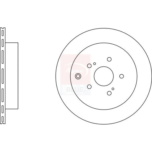 Apec 2 x Vented Rear Brake Discs SDK6670