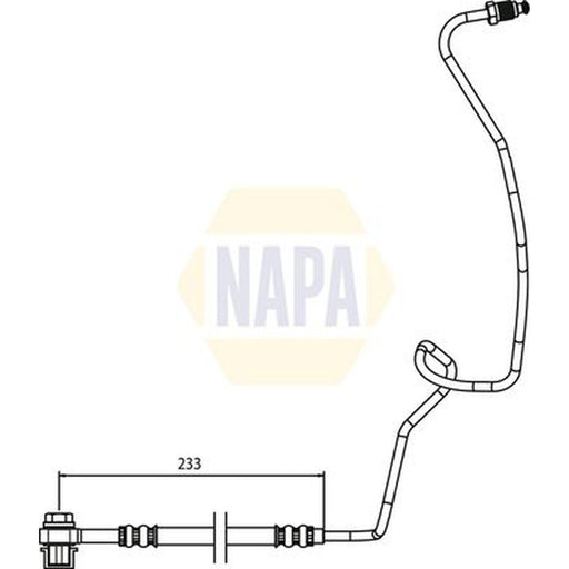 NAPA Brake Hydraulic Hose Line Rear Left NBH1125