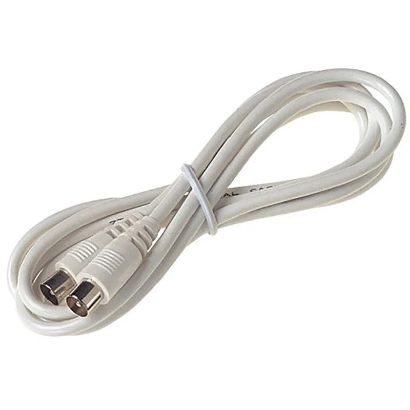 Dencon Male To Male Coax Lead 4m White 7076 - 7076