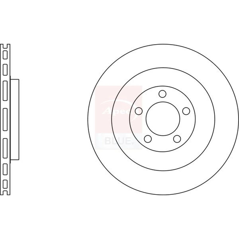 Apec 2 x Vented Rear Brake Discs SDK6991