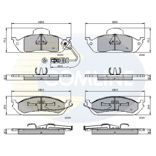 Comline 4 x Front Brake Pad Set CBP1911
