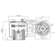Febi Air Suspension Bellow 258mm 178040