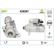 Valeo Starter Motor 12V 2kW 12 Teeth 438287