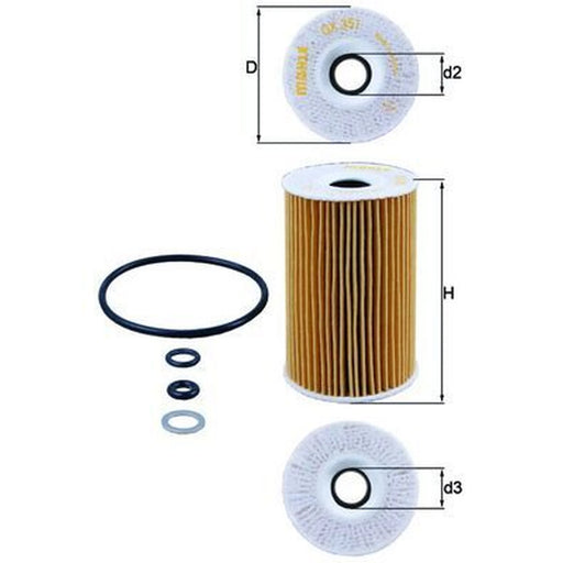 Mahle Engine Oil Filter OX 351D