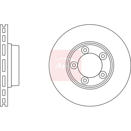 Apec 2 x Vented Front Brake Discs DSK2340